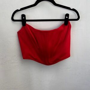 House of CB Red Strapless Corset Top